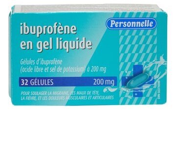 Ibuprofène en gel liquide (16 gélules)