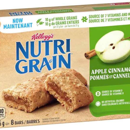 Barres Kellogg's Nutrigrain – Pommes et cannelle