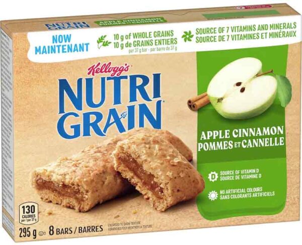 Barres Kellogg's Nutrigrain – Pommes et cannelle