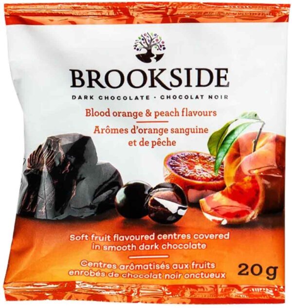 Chocolat noir Brookside – Arômes d'orange sanguine et de pêche