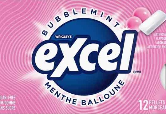 Gomme Excel Menthe balloune (paquet de 12)