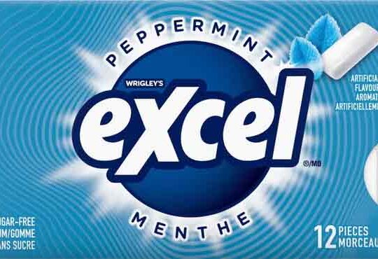Gomme Excel Menthe poivrée (paquet de 12)