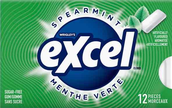 Gomme Excel Menthe verte (paquet de 12)