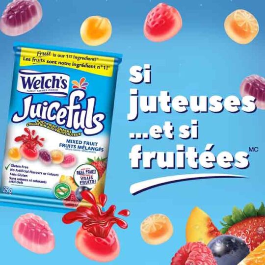 Collations aux fruits juteux Juicefuls® de Welch’s – Vague de fruits